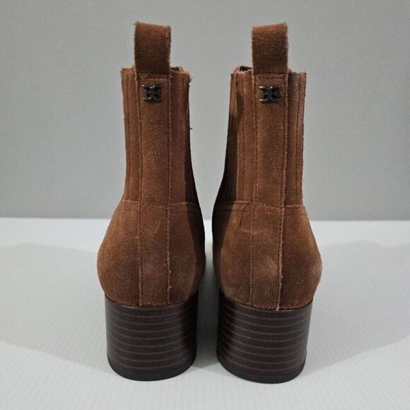 Sam Edelman Kaiti Zip Ankle Bootie Womens 7.5 Brown Suede Low Heel Western NEW - Picture 6 of 13